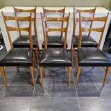 Set of 6 Italian design chairs, 1960s