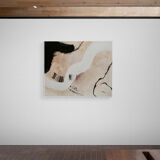 Lean On Me - Modern Abstract Art Canvas, 81x100cm, unique piece