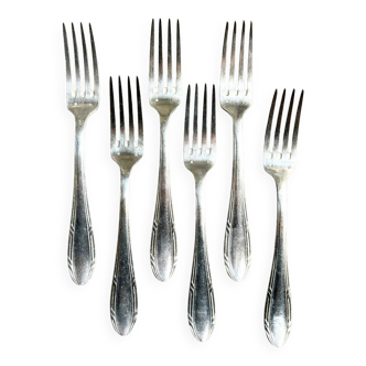 6 silver-plated forks