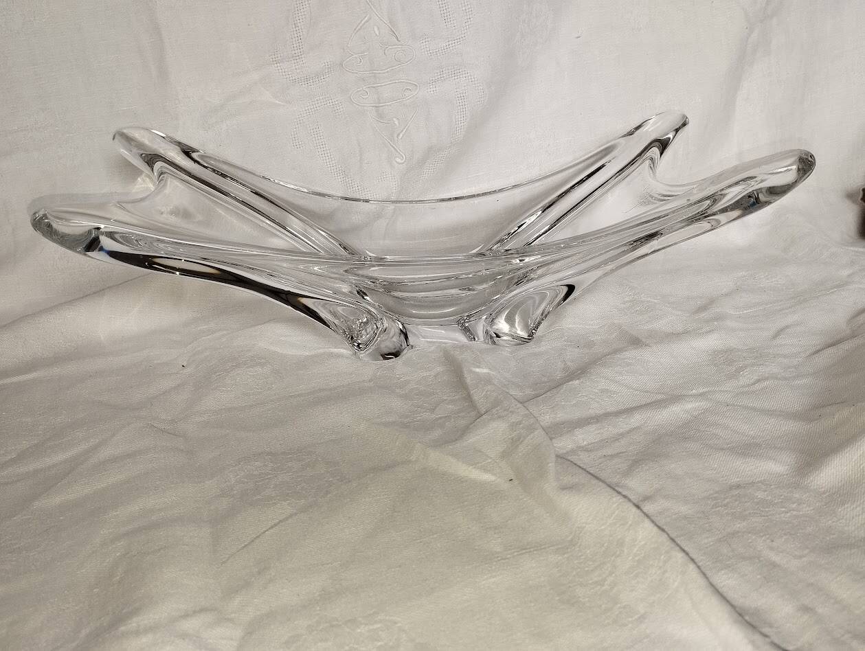 Vintage centrepiece – Pressed glass / crystal – Star shape – 1950s