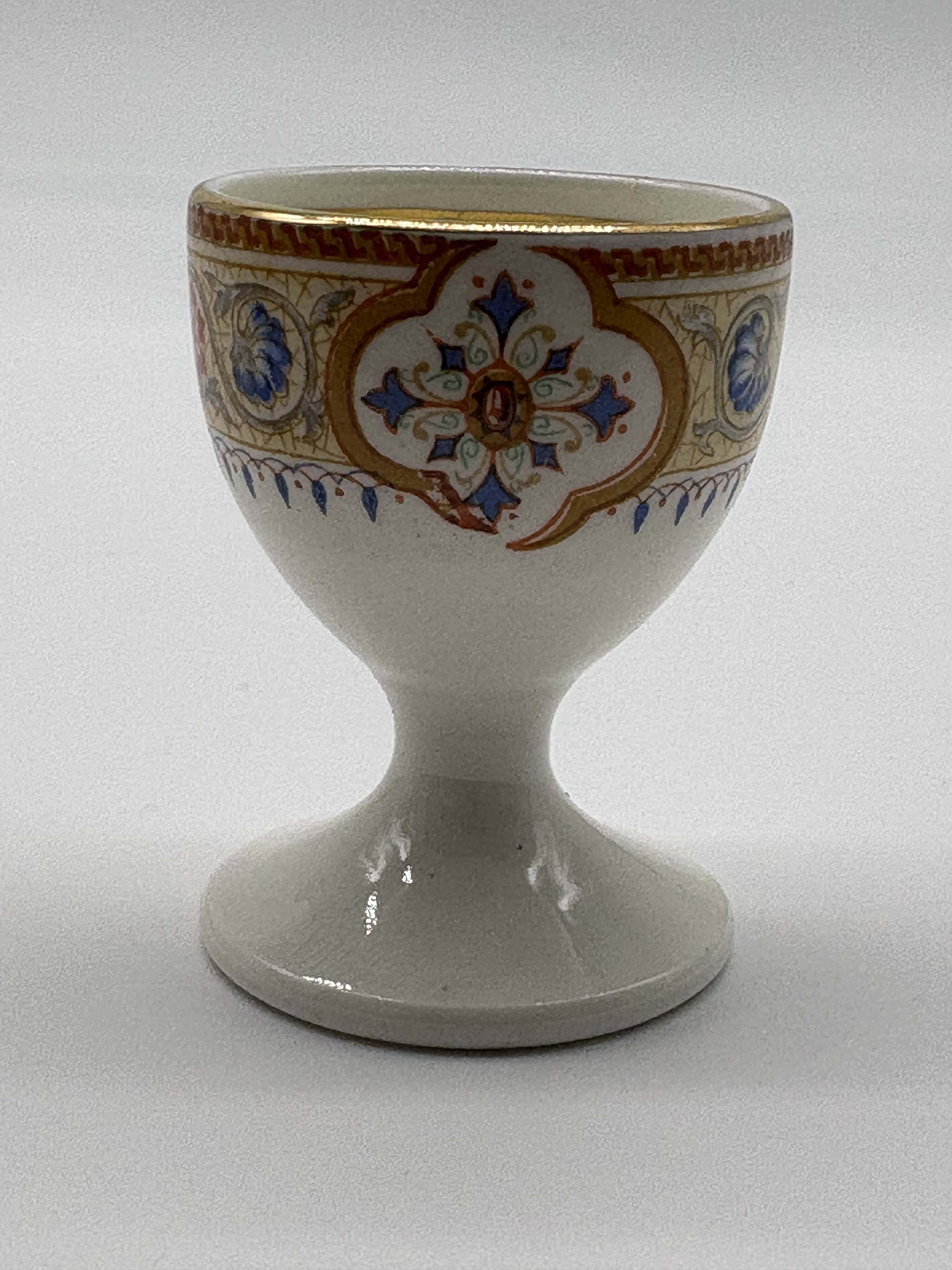 Service for Egg Cups Antique Grosvenor China Persian English Porcelain