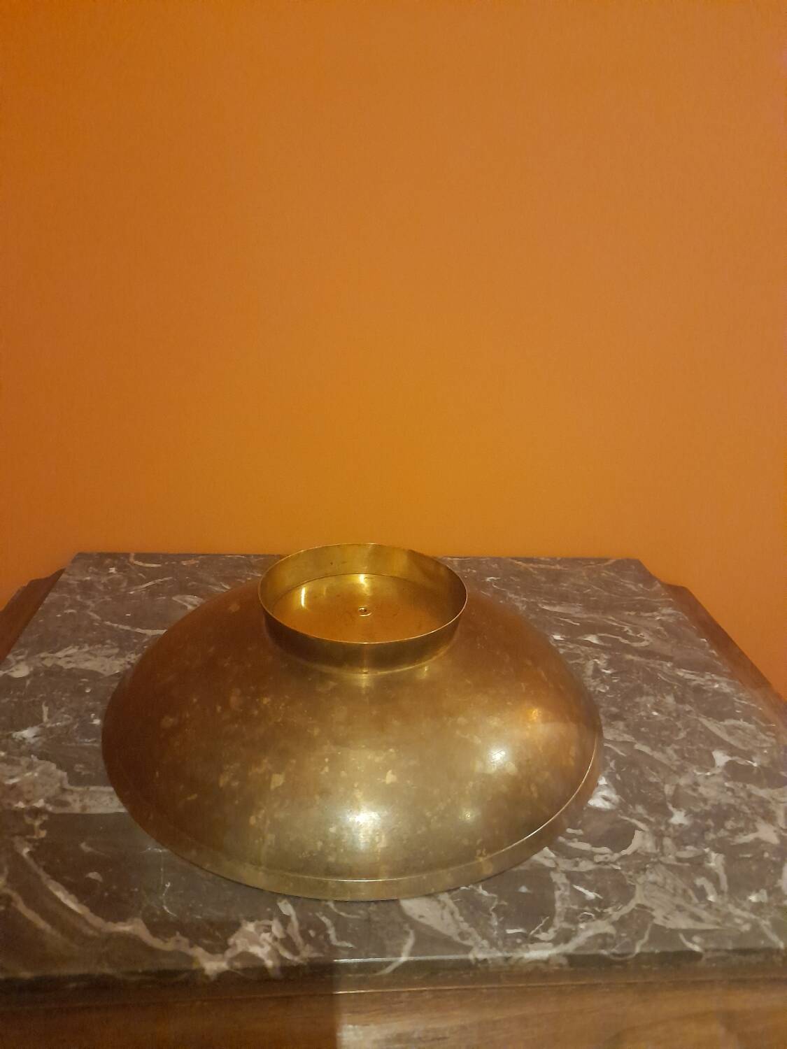 Enameled brass cup
