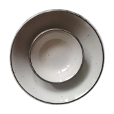English speckled ceramic dessert set (main course and ramekins) Johnson Brothers - 1970s