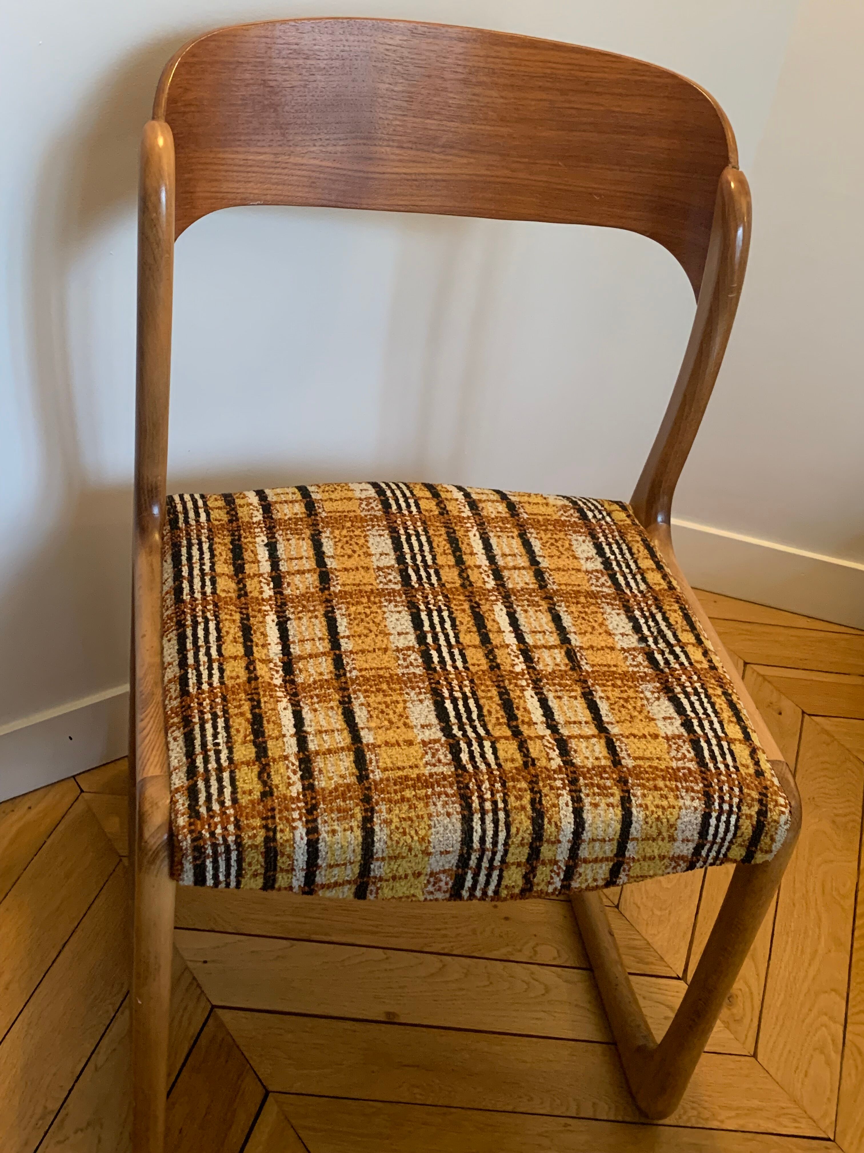 2 vintage chairs Model sled by Emile & Walter Baumann