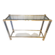 Console Pierre Vandel en lucite et alu doré