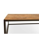 Minimalist Table in Iron and Recycled Oak