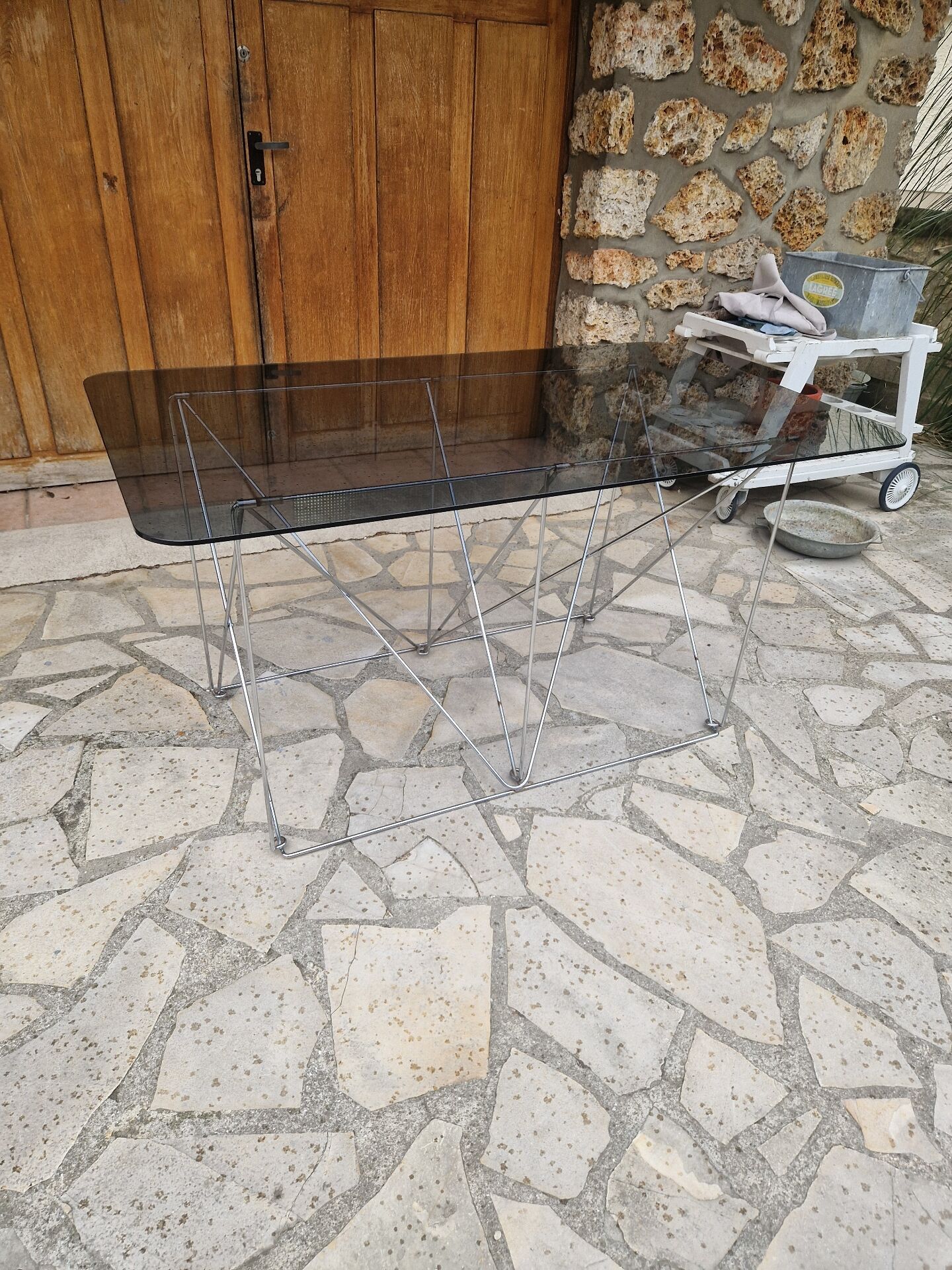 Vintage Max Sauze design folding dining table