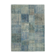 Handmade oriental contemporary 176 cm x 247 cm blue patchwork carpet