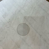 Eros Table in White Marble by Angelo Mangiarotti for Skipper, 1990s