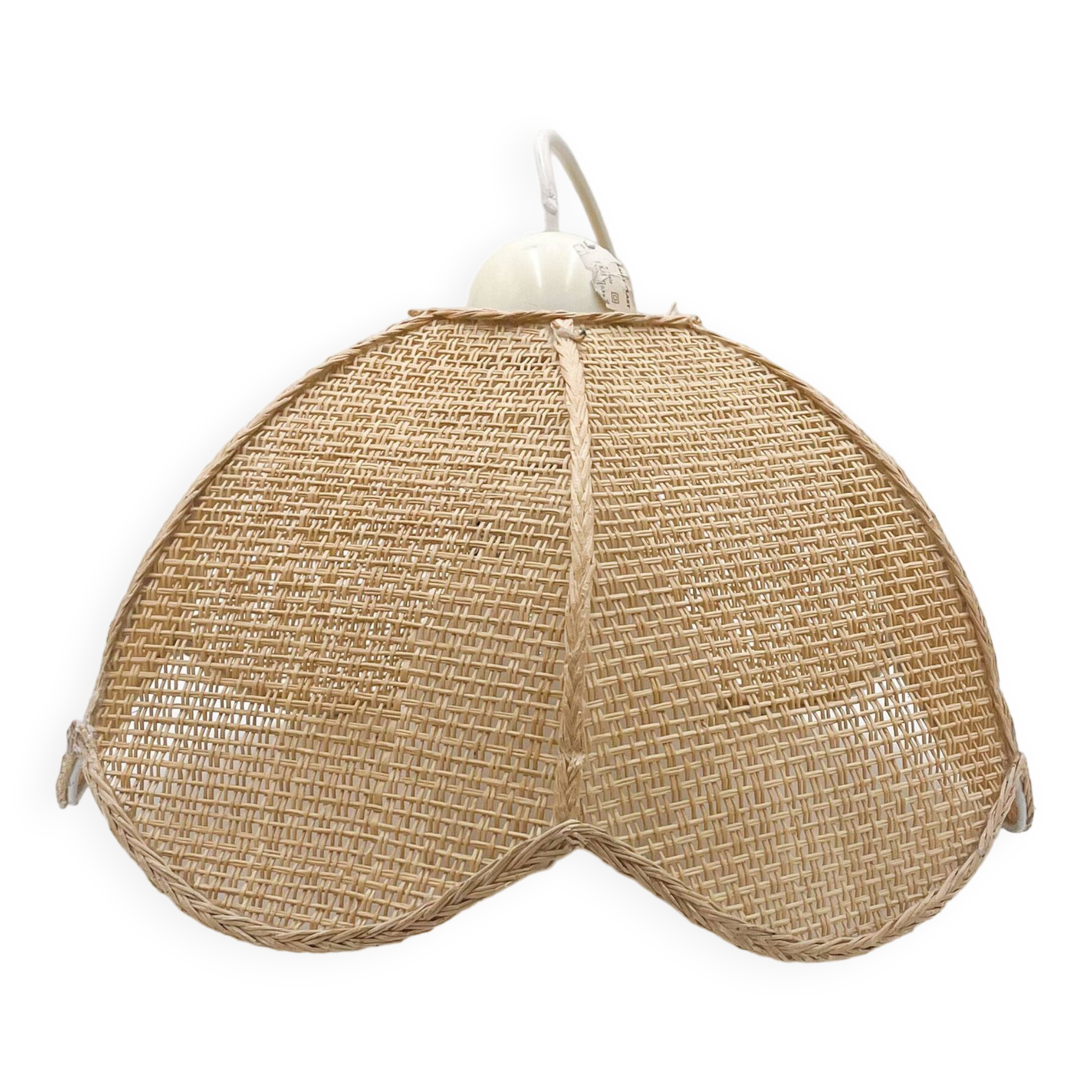 Vintage wicker flower pendant light