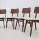 1960s Ib Kofod-Larsen Set Of 4 teak Dining Chairs Model 74 Denmark