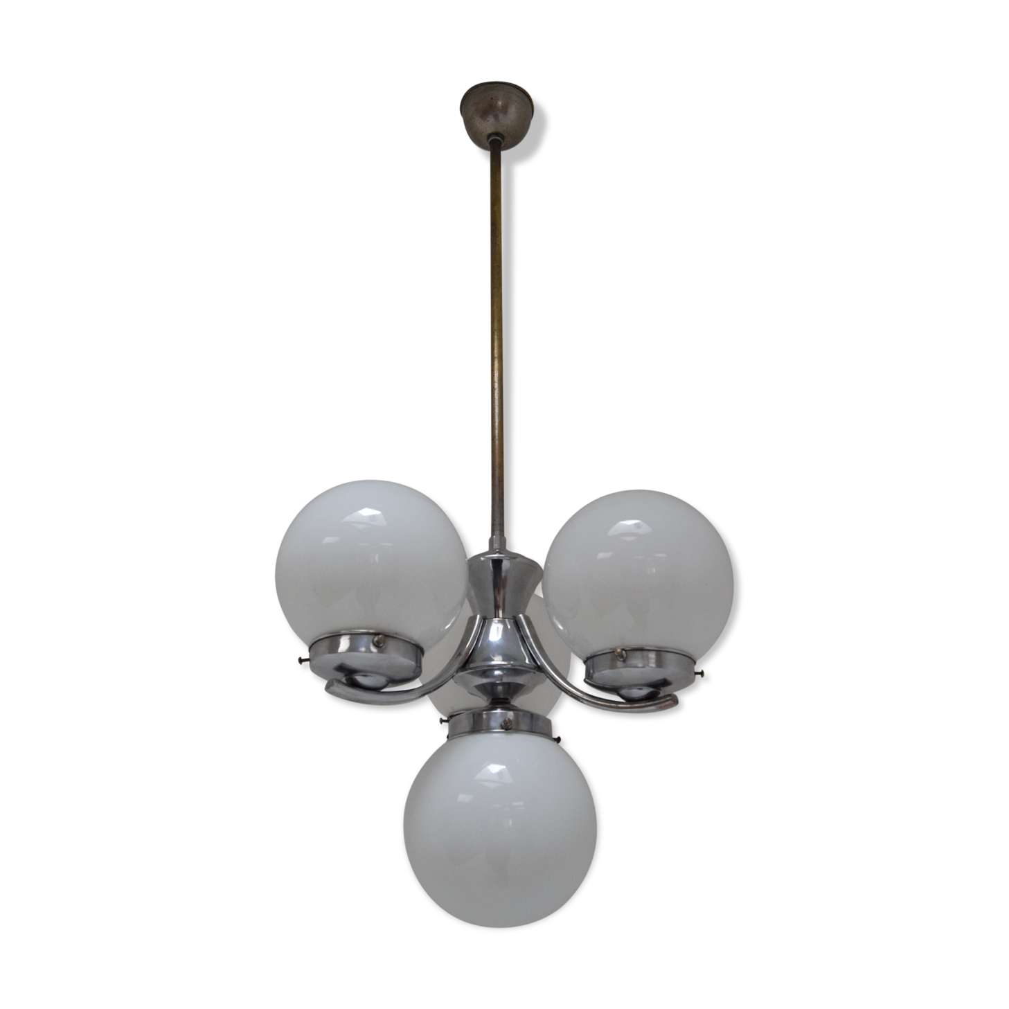 Art deco chrome chandelier, 1930s