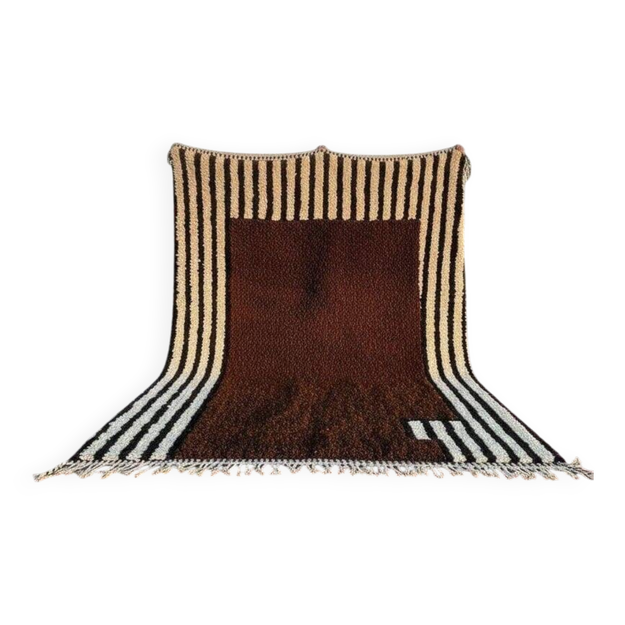 Large Berber rug made of natural wool from the Atlas Mountains, 3/4 m.