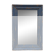 Old blue wooden mirror