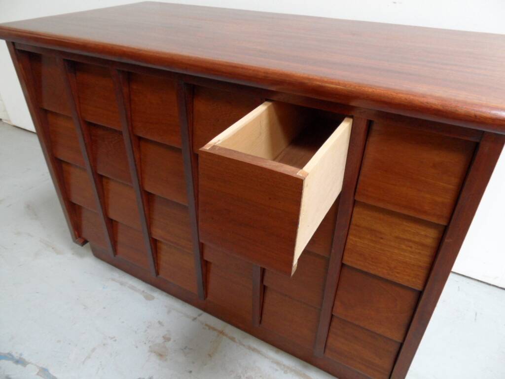 Vintage mahogany filing cabinet with drawers