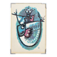 Signed Lars Nyman textile art wall hanging with fish, Mid Century wall decoration