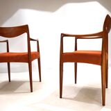 Suite de 2 chaises en teck Gustav Bahus Bambi par Rolf Rastad & Adolf Relling, 196