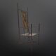 Copper and brass throne chair by Cor de Ree, Netherlands 1990