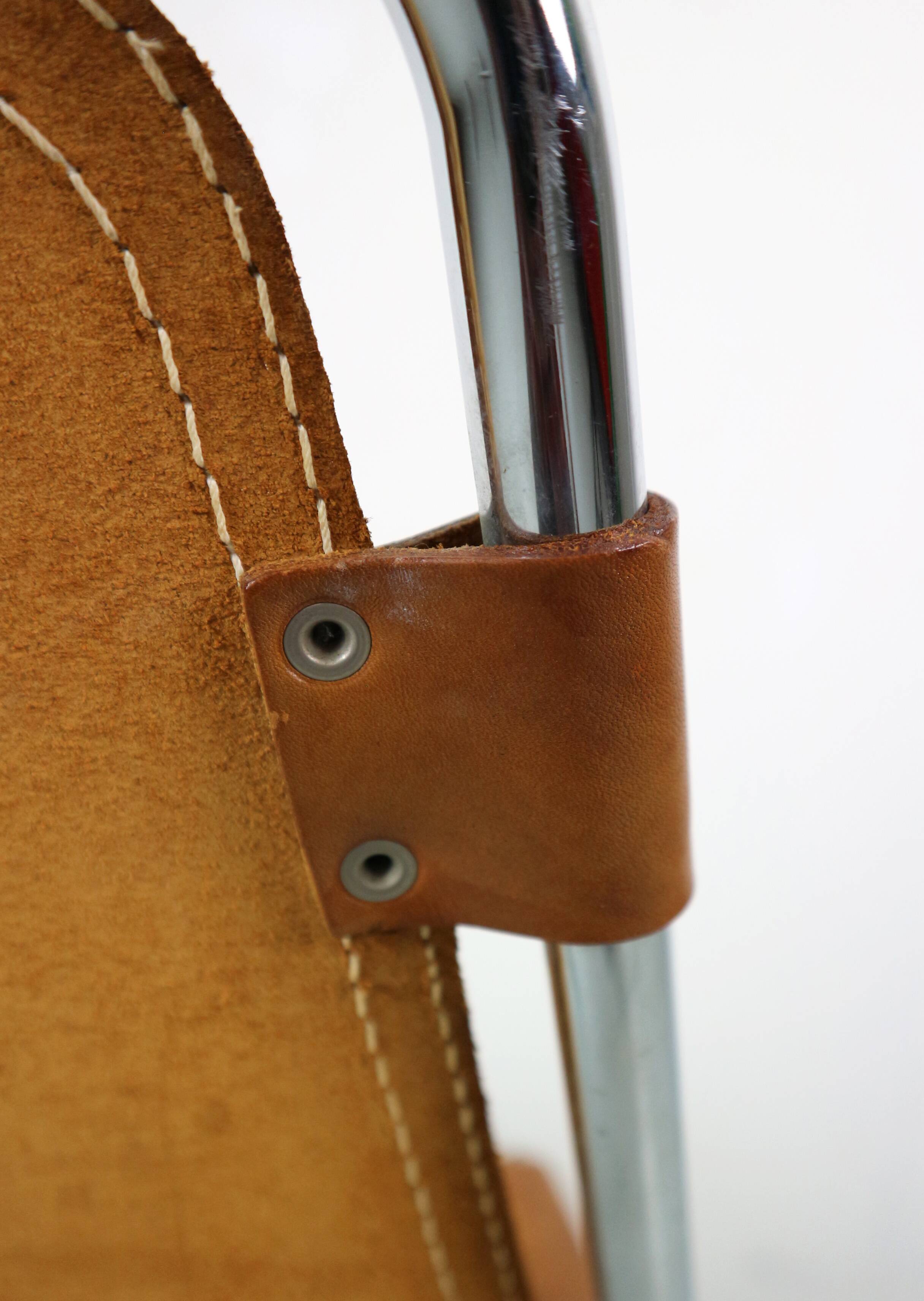 Dalvera  "Les Arc" Set of 2 Original Leather side chairs, 1960