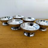 Vintage stainless steel ice cream cups