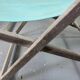 Lot de 2 chaises longues bleues