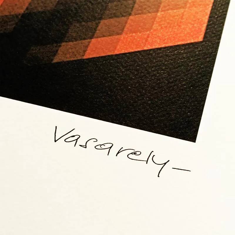 Lithographie numérotée en édition limitée de Victor Vasarely, années 1970