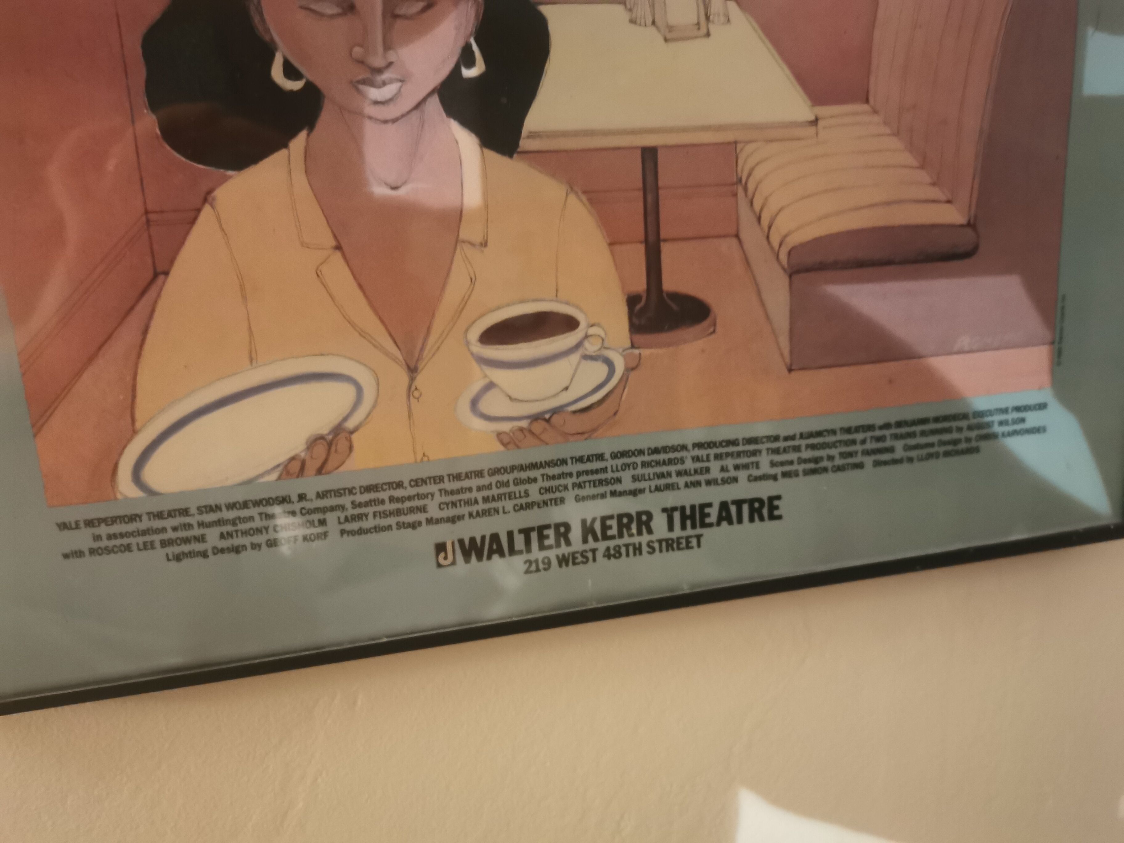 Poster Broadway play Two trains running at the Walter Kerr Theater