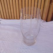 6 large old orangeade glasses - engraved crystal base, typical of the 1930s