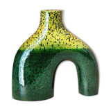 Artisanal blue varnished vase