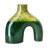 Artisanal blue varnished vase