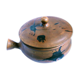Soupière poêlon en grès de la poterie La Colombe