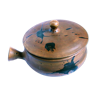 Soupière poêlon en grès de la poterie La Colombe
