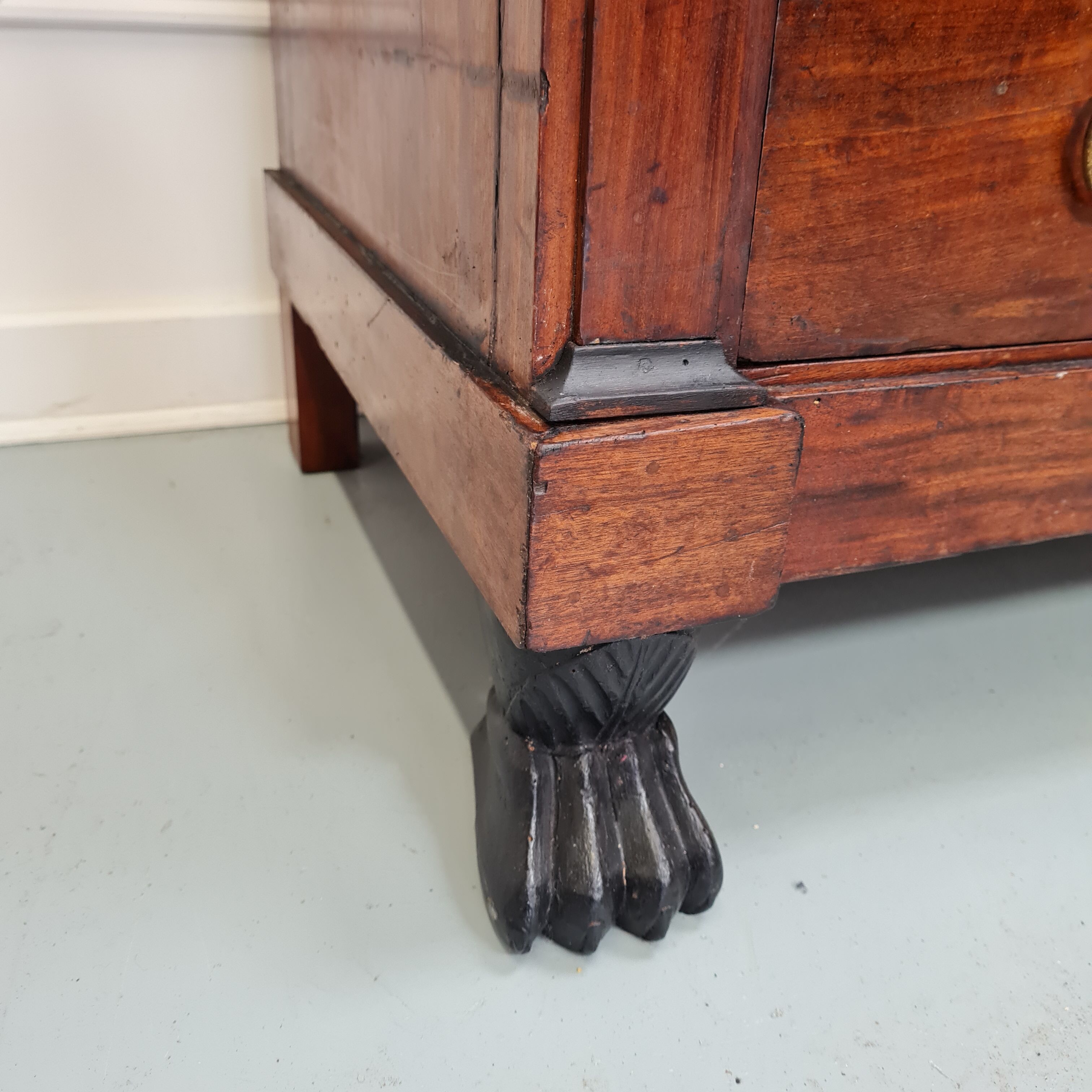 Antique french lion paw commode c1830