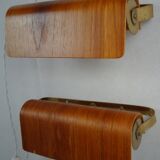 Pair of teak bedside sconces, model V321 from Nator