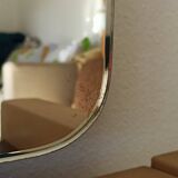 Ebony veneer dressing table with mirror, 1970s