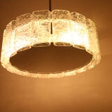 2 ice hanging lamps Doria Leuchten silver 40 cm