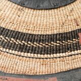 Lot de 3 chapeaux de paille et cuir, peuple Peul, Mali