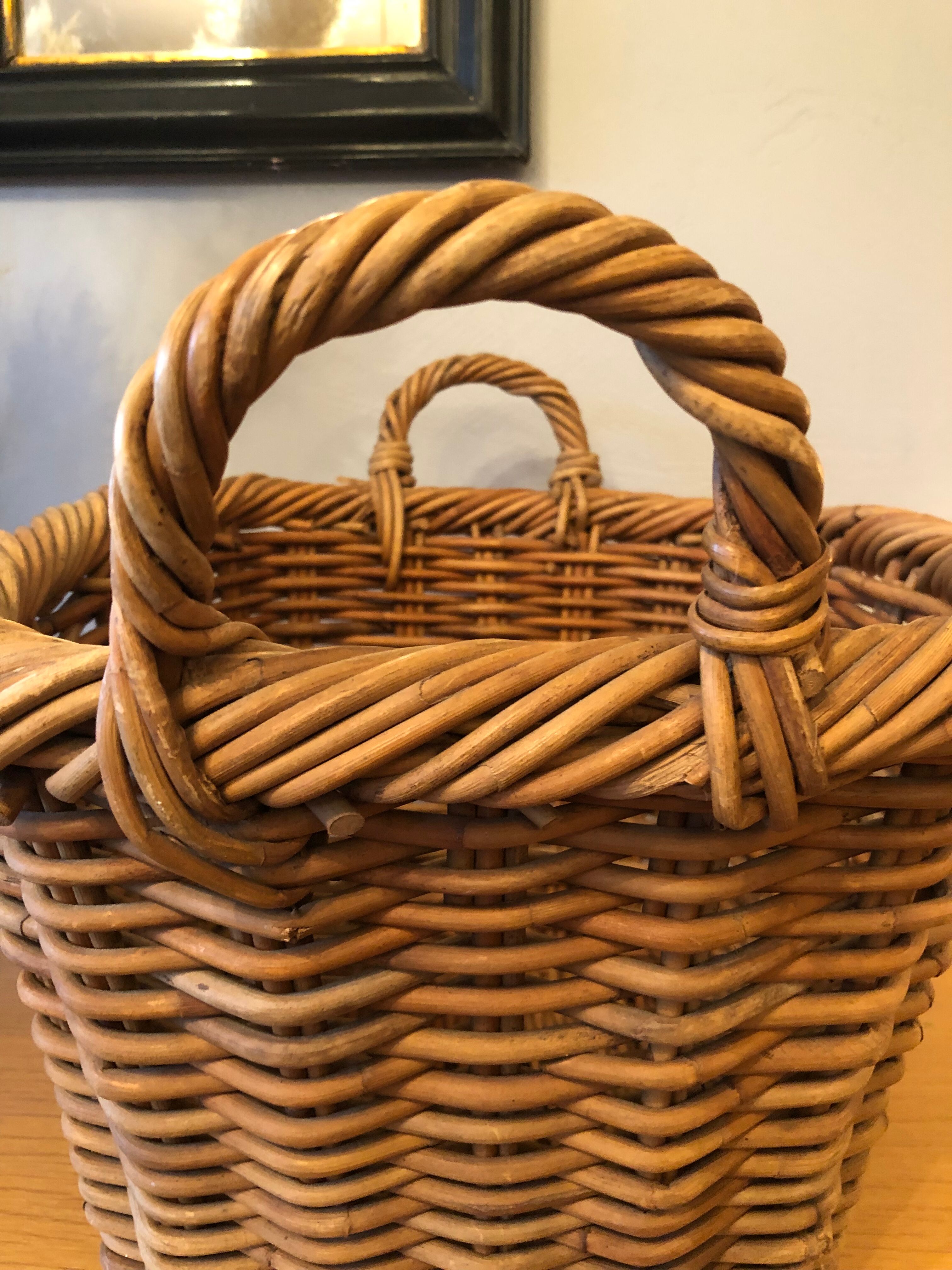 Old rattan basket