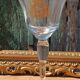 Large tasting glass with an old golden coat of arms – signed Jeanne Châtel