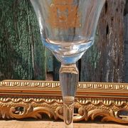 Grand verre de dégustation ancien blason doré – signé Jeanne Châtel