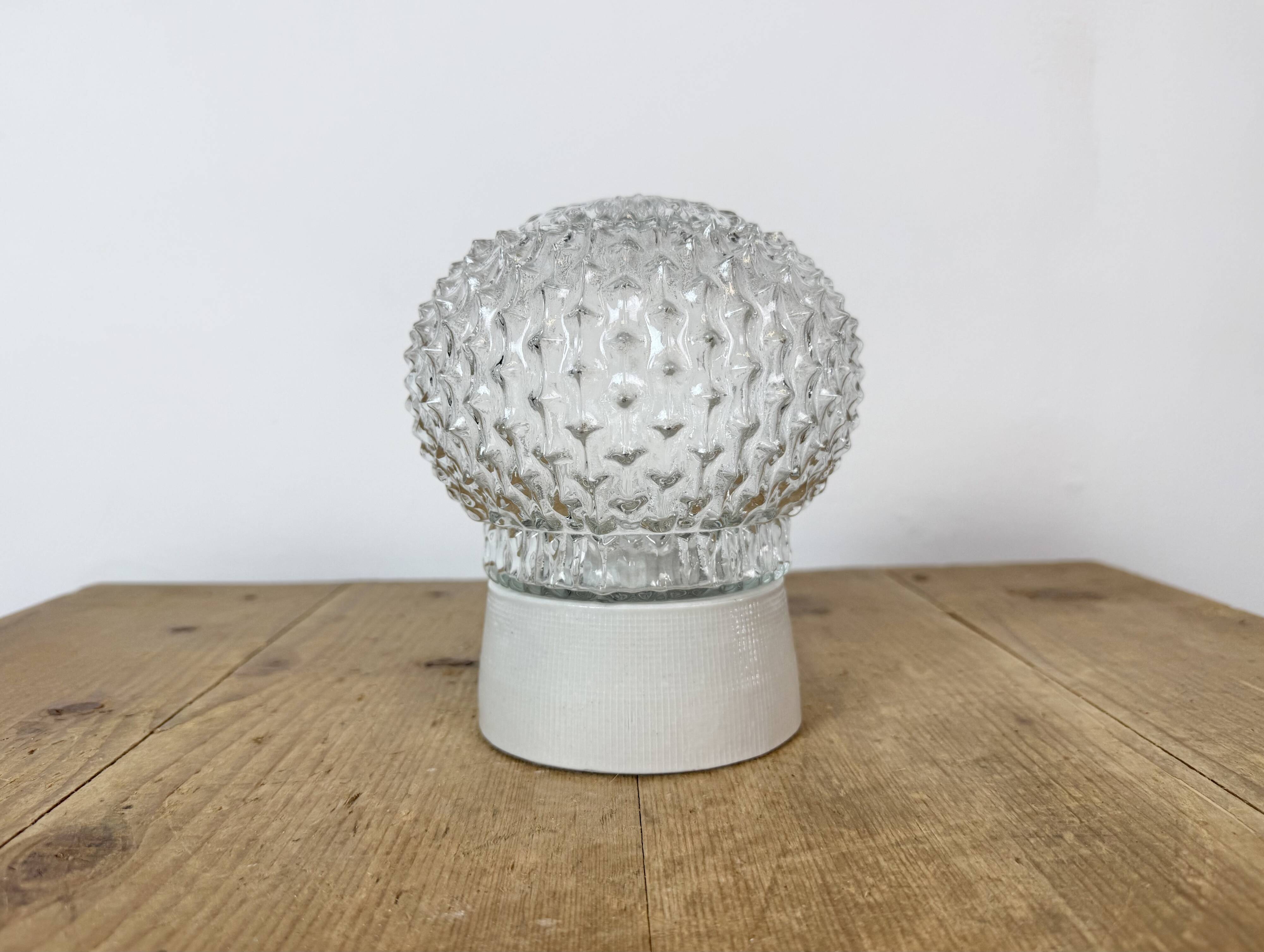 Vintage White Porcelain Ceiling Light, 1970s