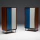 Modernist wardrobes by Willy Van Der Meeren for Tubax, Belgium, 1950s
