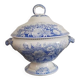 Sarreguemines U & C iron clay soup tureen "Jardinière" model
