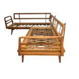 Vintage convertible Knoll Antimott corner sofa, daybed, 1960s