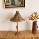 Lampe de table en osier de style vintage