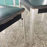 Set of 4 Matteo Grassi Postmodern Black Leather Dining Chairs, Italy, 1980s