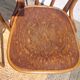 set of 3 curved wooden bistro chairs with patterns