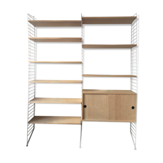 Combination of shelves and cabinet String