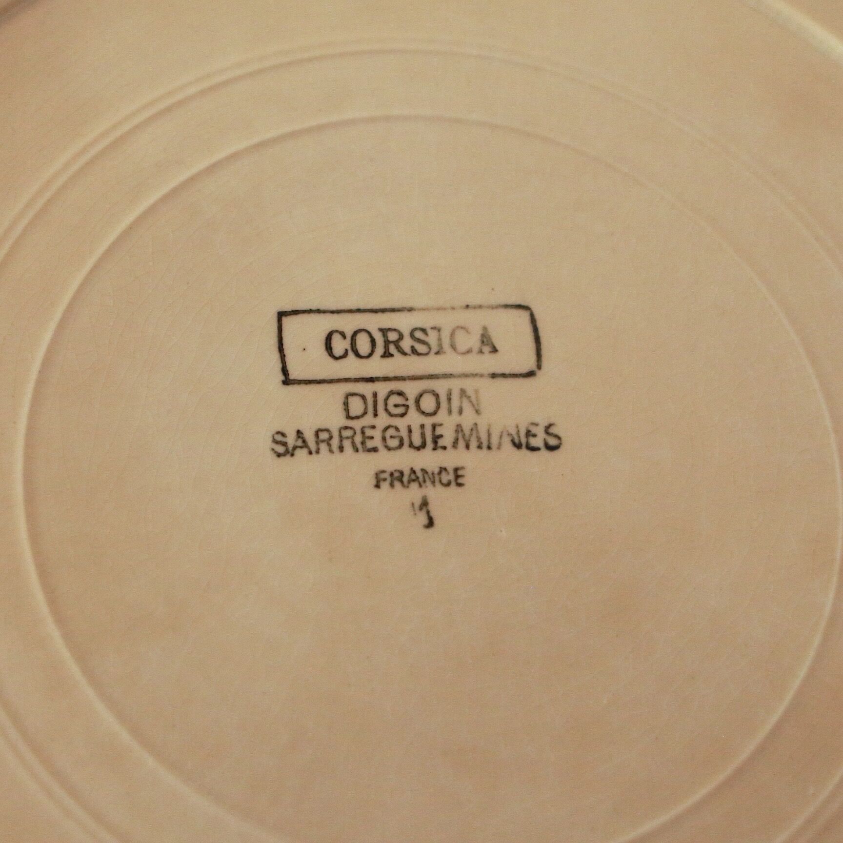 Digoin Corsica Bleu hollow dish