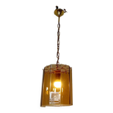 50s/60s pendant light in gold metal